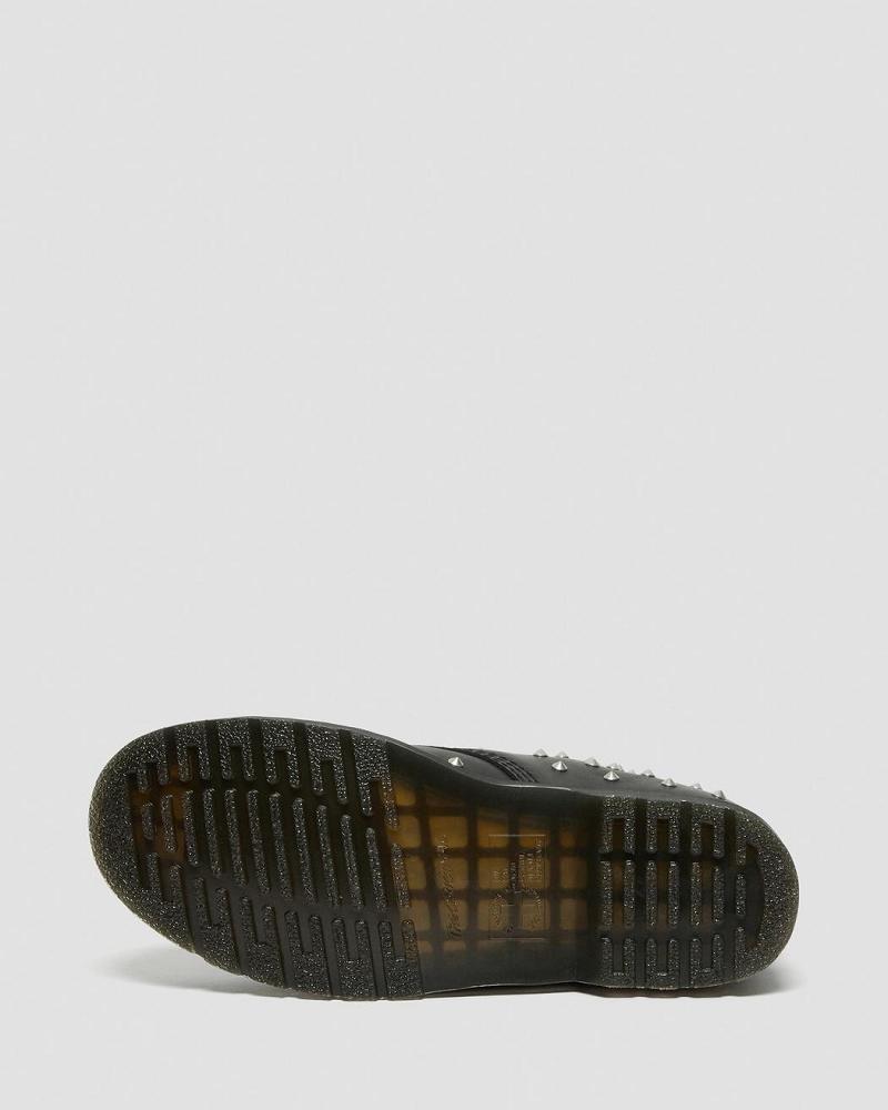 Dr Martens 1460 Stud Wanama Lær Snørestøvletter Dame Svarte | Norge 568JPQ